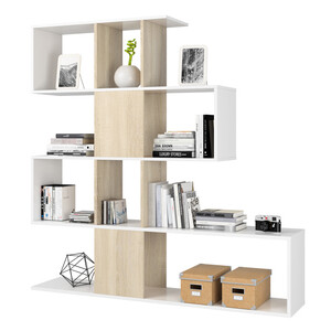 KIT LIBRERIA 'ZIG-ZAG' CM.145X145X29 BIA/CAN.