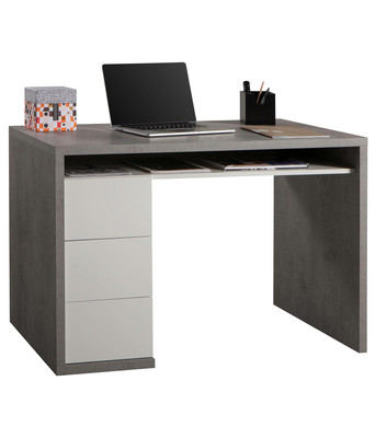 PRATICO SCRIVANIA 3C. CM.110X60X75H CEMENTO